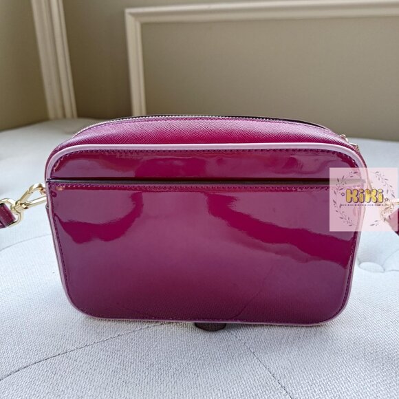 Kate Spade Oh Snap Mini Camera Bag Dark Raspberry Multi KJ054 - Picture 6 of 11